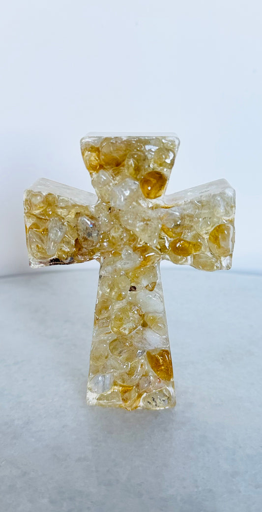 Citrine Crystal Cross