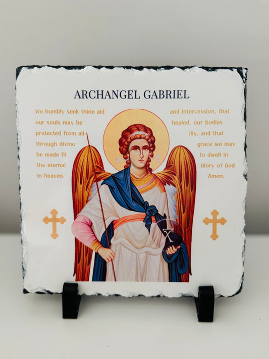 Archangel Gabriel Slate Tile