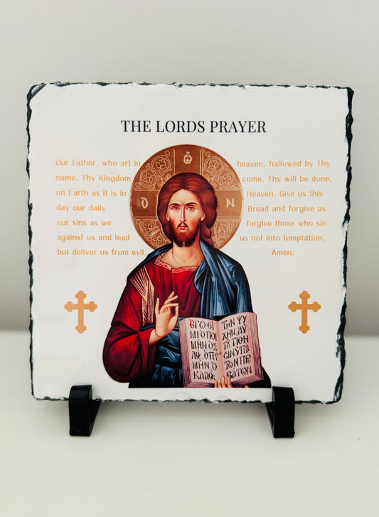 The Lords Prayer Slate Tile