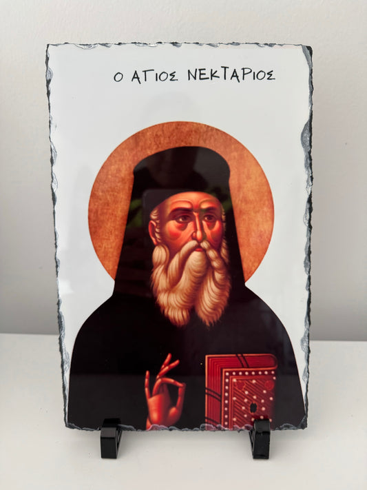 Saint Nektarios Slate Tile - Greek