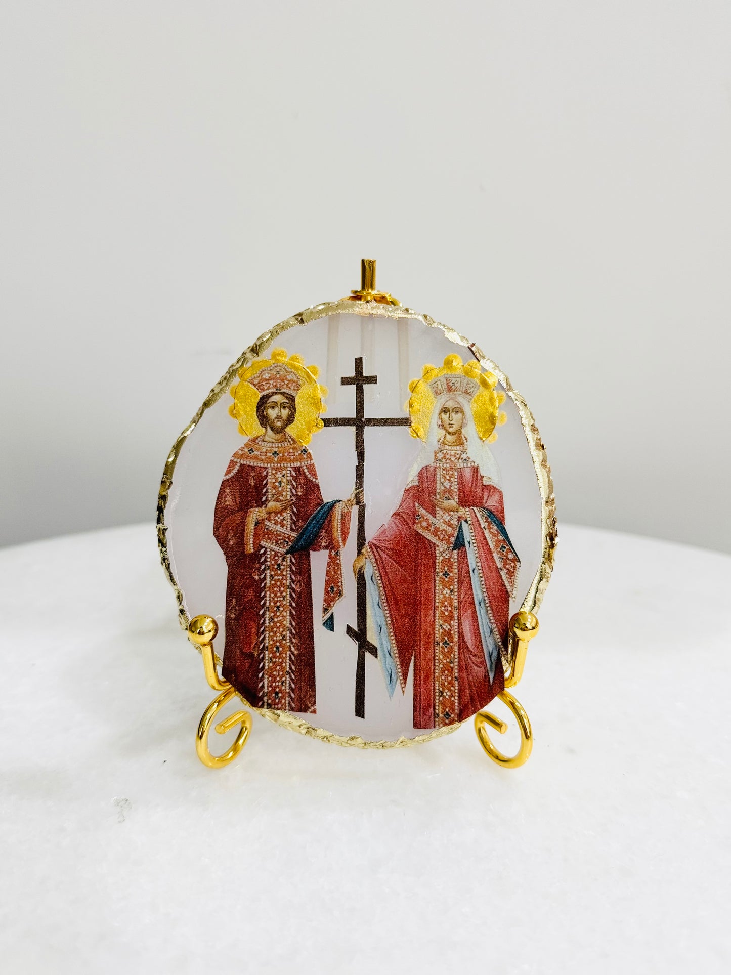 Saint Constantine and Helen Resin Icon