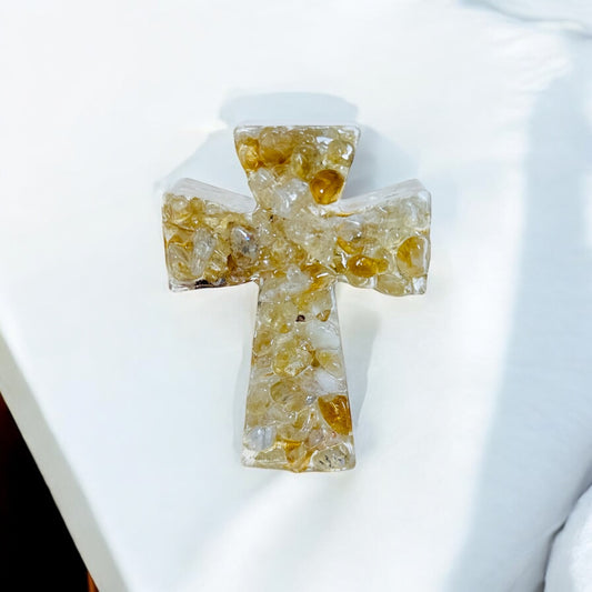 Citrine Crystal Cross